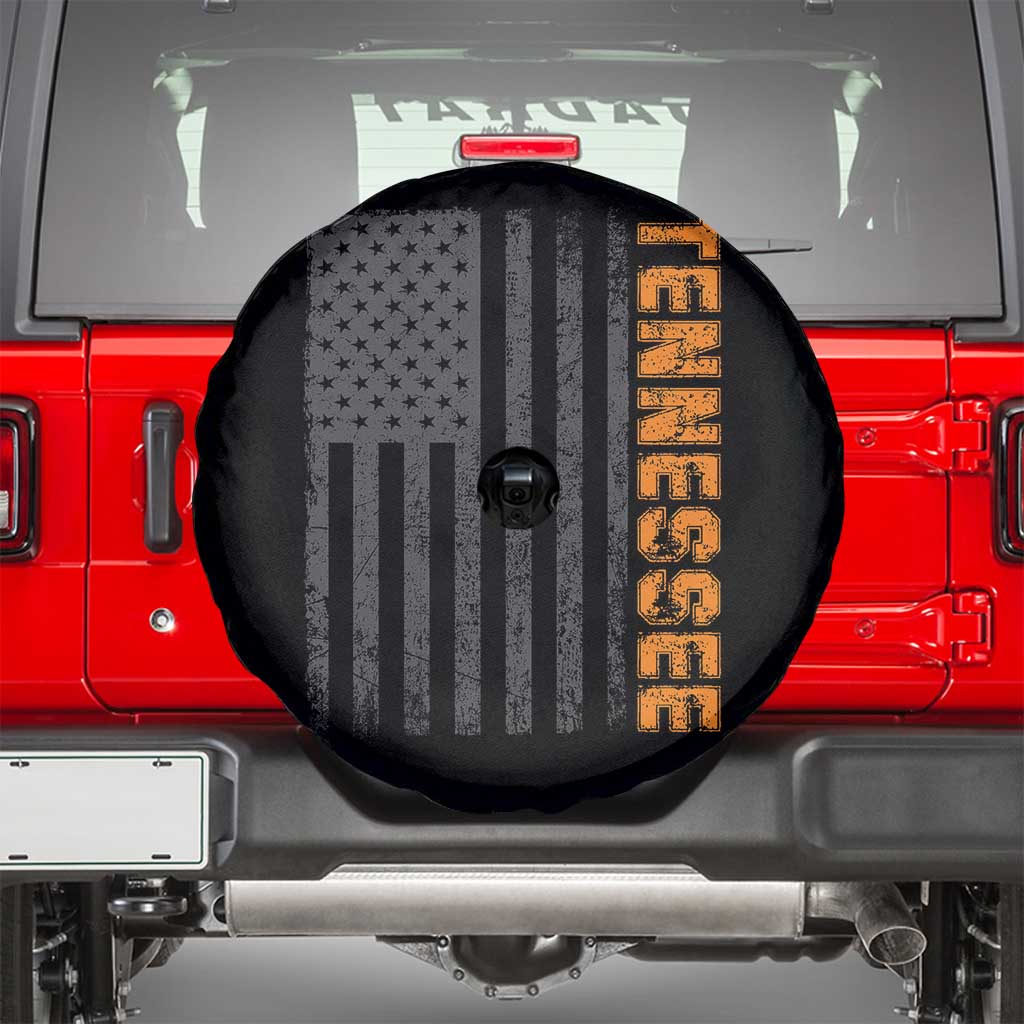 Vintage Tennessee Spare Tire Cover Retro Orange TN USA Flag Patriotic US State