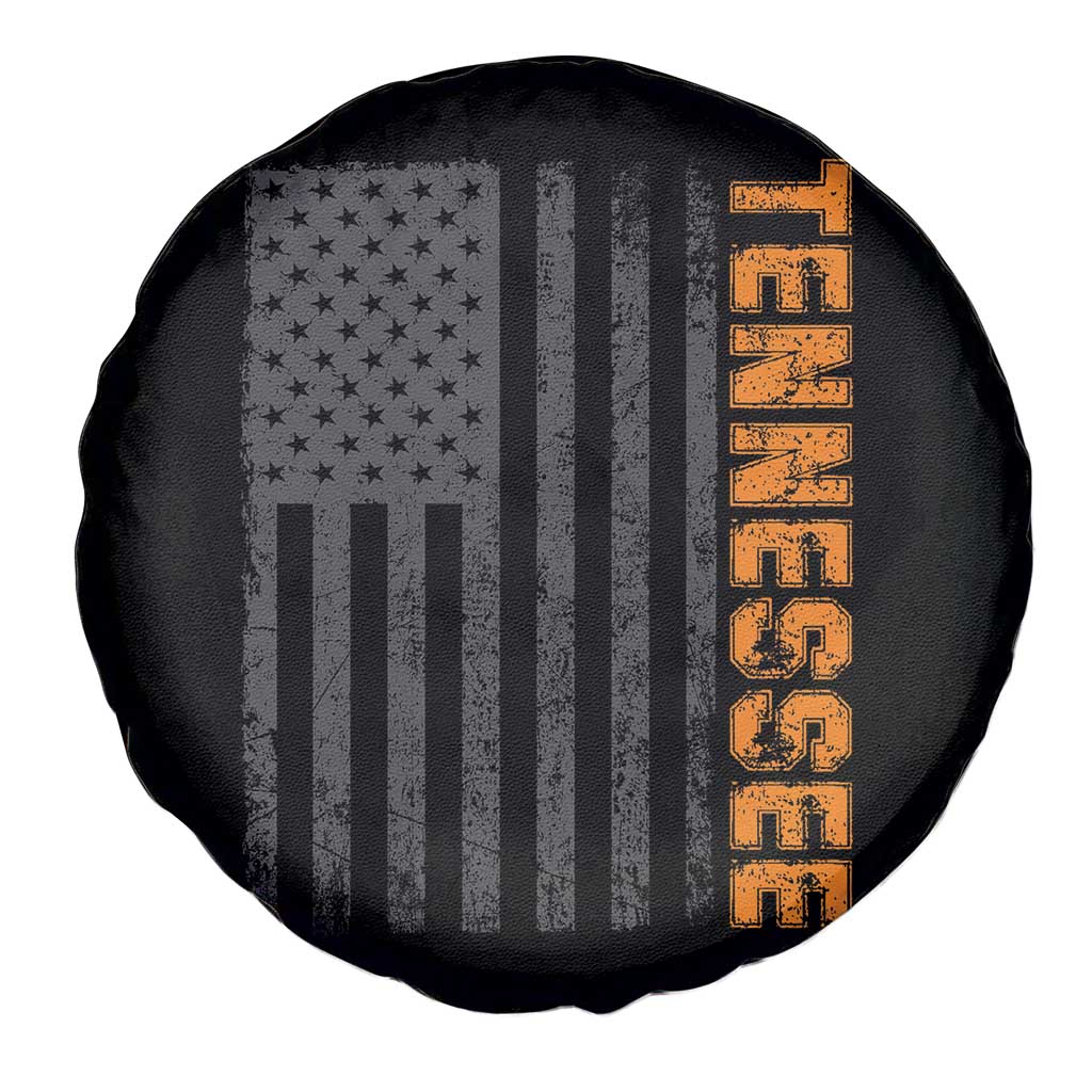 Vintage Tennessee Spare Tire Cover Retro Orange TN USA Flag Patriotic US State