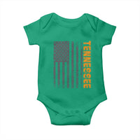 Vintage Tennessee Baby Onesie Retro Orange TN USA Flag Patriotic US State