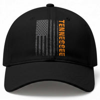 Vintage Tennessee Baseball Cap Retro Orange TN USA Flag Patriotic US State