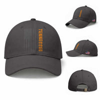 Vintage Tennessee Baseball Cap Retro Orange TN USA Flag Patriotic US State