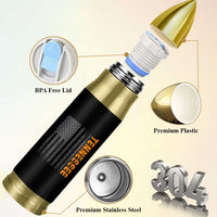 Vintage Tennessee Bullet Tumbler Retro Orange TN USA Flag Patriotic US State