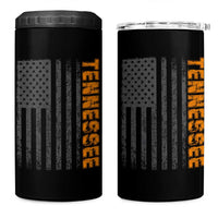 Vintage Tennessee 4 in 1 Can Cooler Tumbler Retro Orange TN USA Flag Patriotic US State