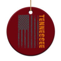 Vintage Tennessee Ceramic Ornament Retro Orange TN USA Flag Patriotic US State