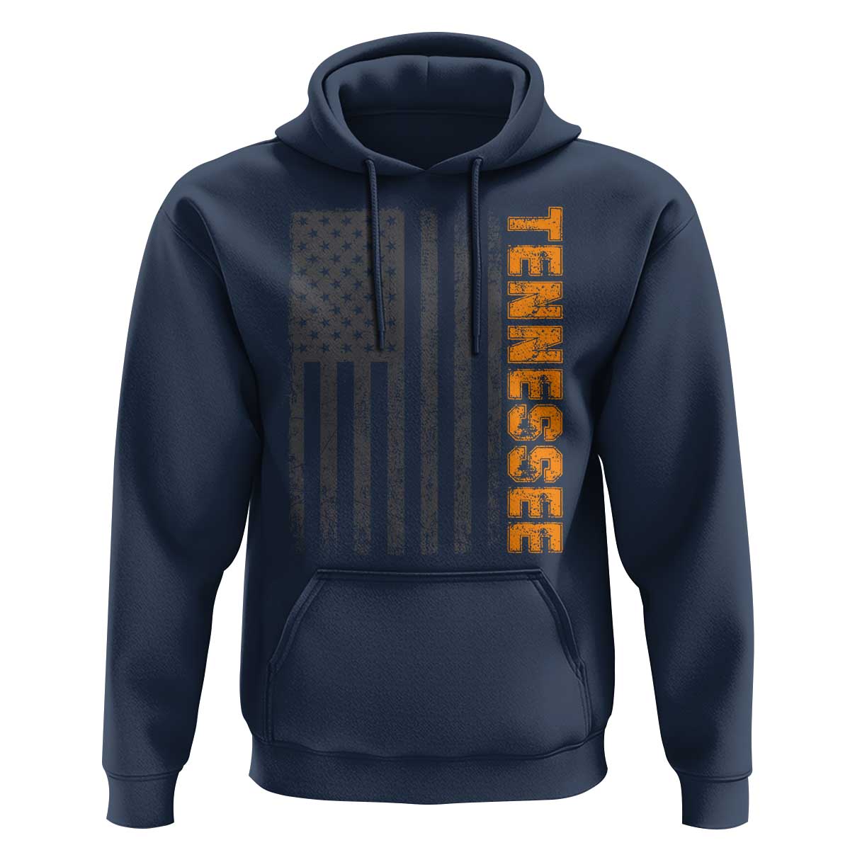 Vintage Tennessee Hoodie Retro Orange TN USA Flag Patriotic US State