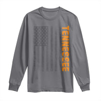Vintage Tennessee Long Sleeve Shirt Retro Orange TN USA Flag Patriotic US State