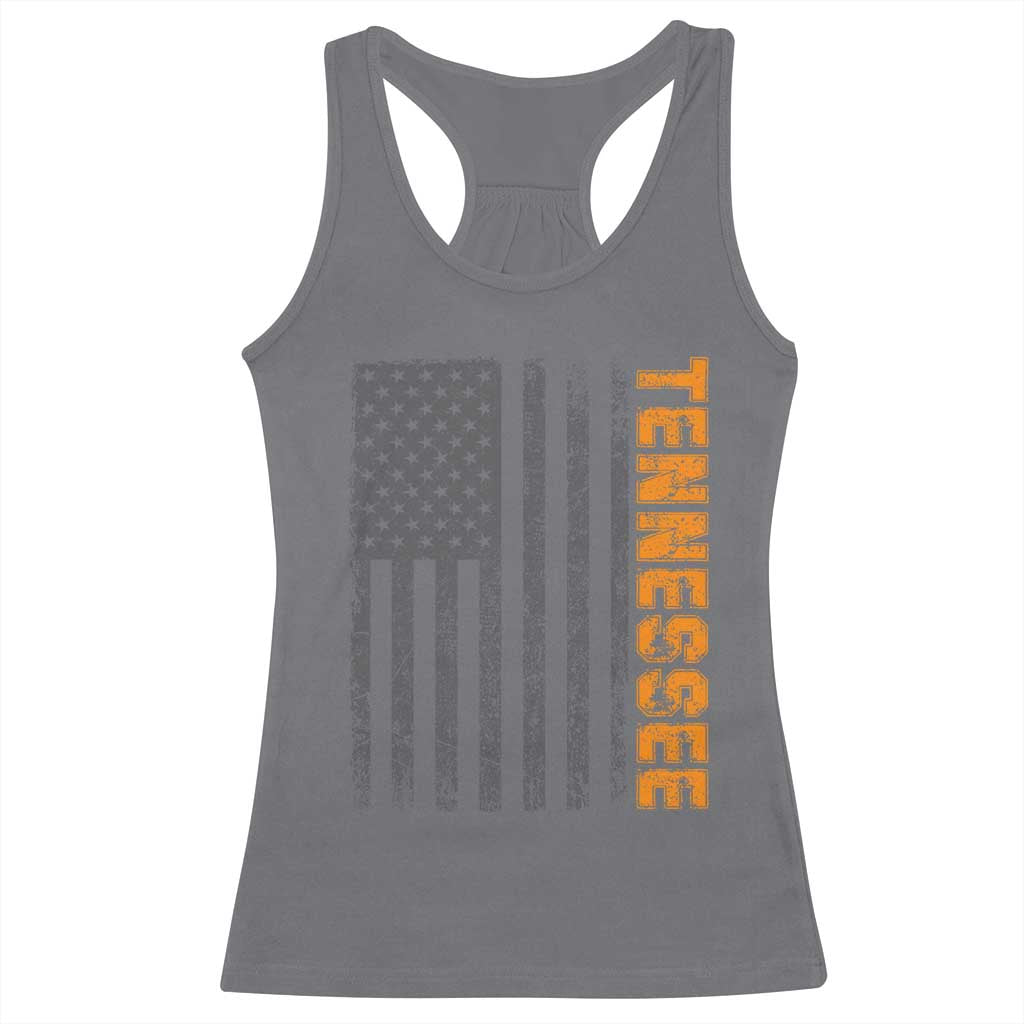 Vintage Tennessee Racerback Tank Top Retro Orange TN USA Flag Patriotic US State