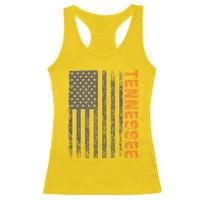 Vintage Tennessee Racerback Tank Top Retro Orange TN USA Flag Patriotic US State