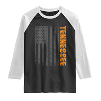 Vintage Tennessee Raglan Shirt Retro Orange TN USA Flag Patriotic US State