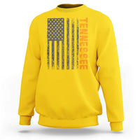 Vintage Tennessee Sweatshirt Retro Orange TN USA Flag Patriotic US State
