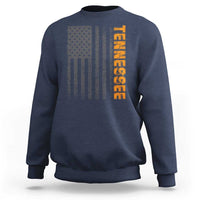 Vintage Tennessee Sweatshirt Retro Orange TN USA Flag Patriotic US State