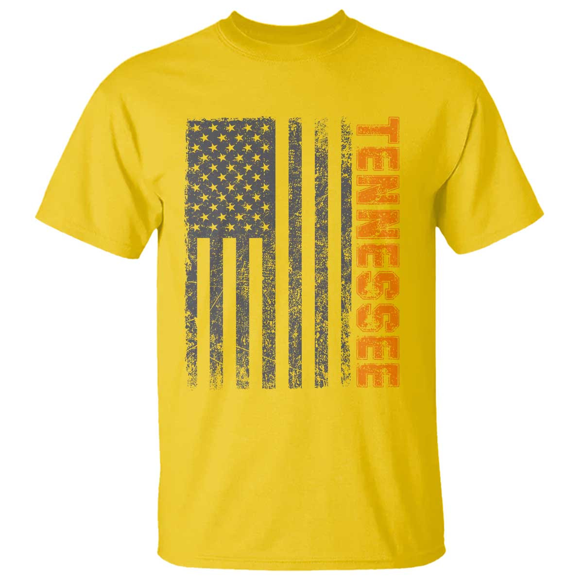 Vintage Tennessee T Shirt Retro Orange TN USA Flag Patriotic US State