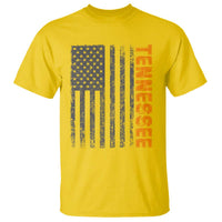 Vintage Tennessee T Shirt Retro Orange TN USA Flag Patriotic US State