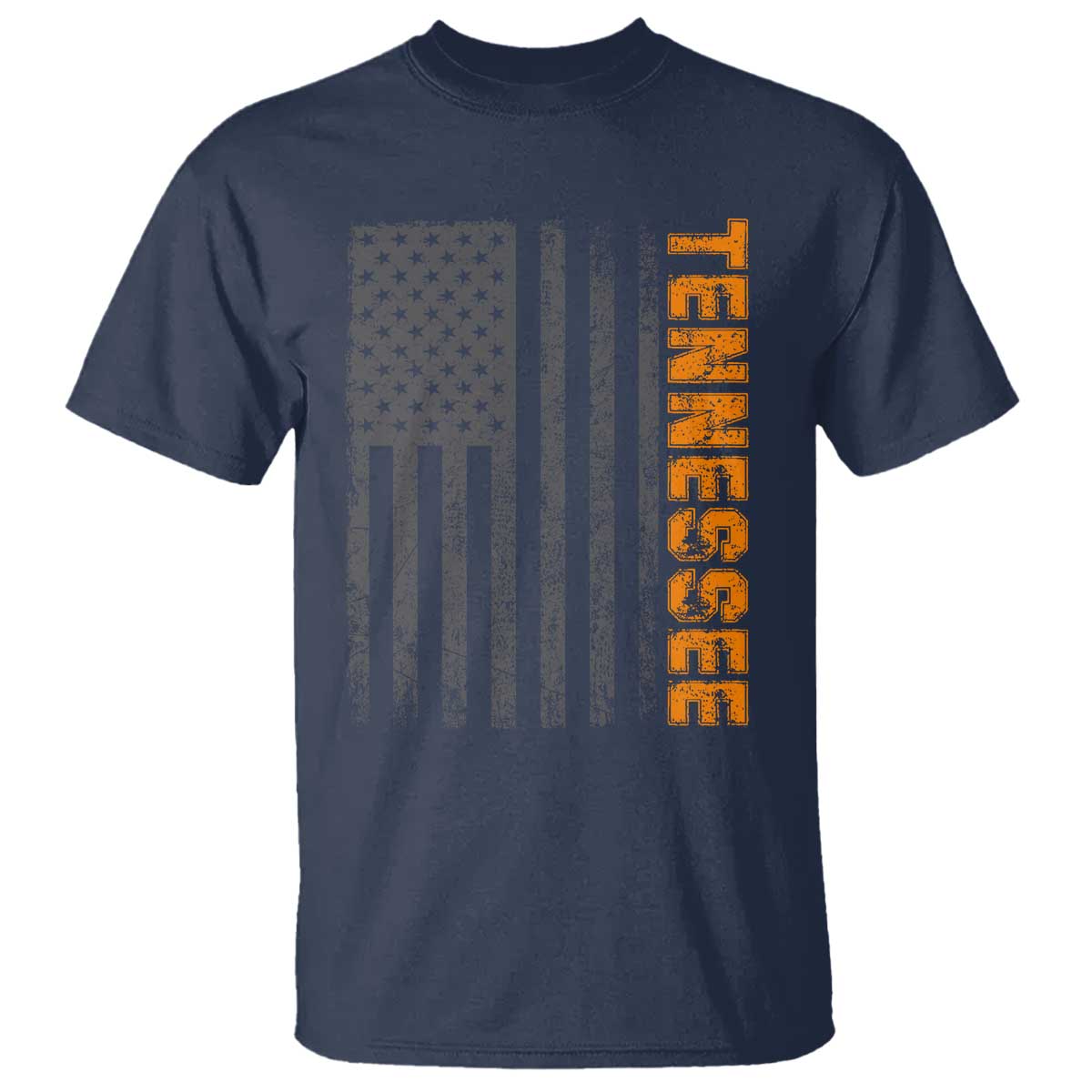 Vintage Tennessee T Shirt Retro Orange TN USA Flag Patriotic US State