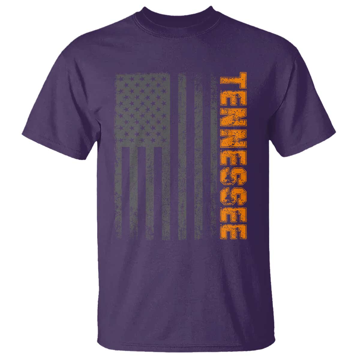 Vintage Tennessee T Shirt Retro Orange TN USA Flag Patriotic US State
