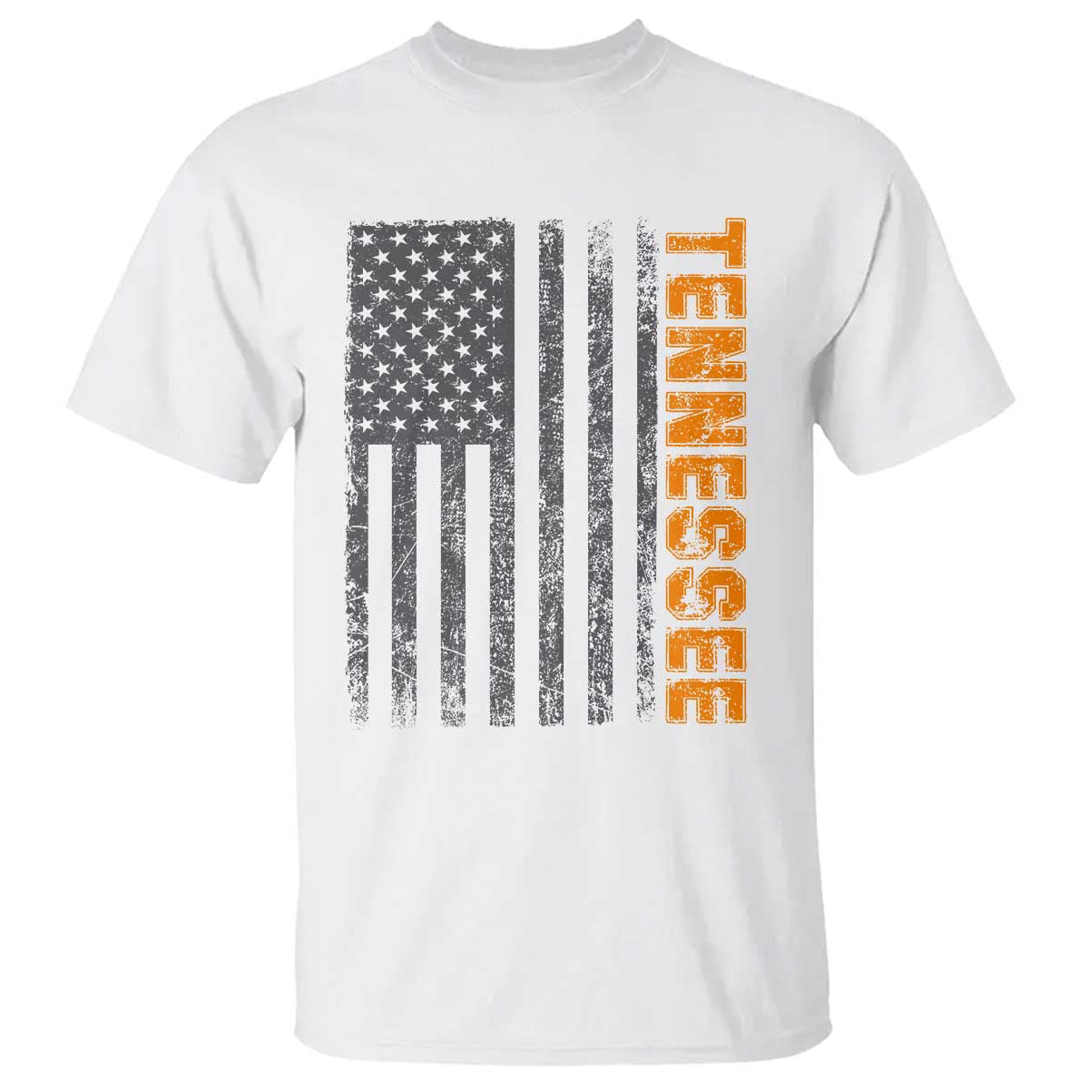 Vintage Tennessee T Shirt Retro Orange TN USA Flag Patriotic US State