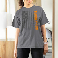 Vintage Tennessee T Shirt For Women Retro Orange TN USA Flag Patriotic US State