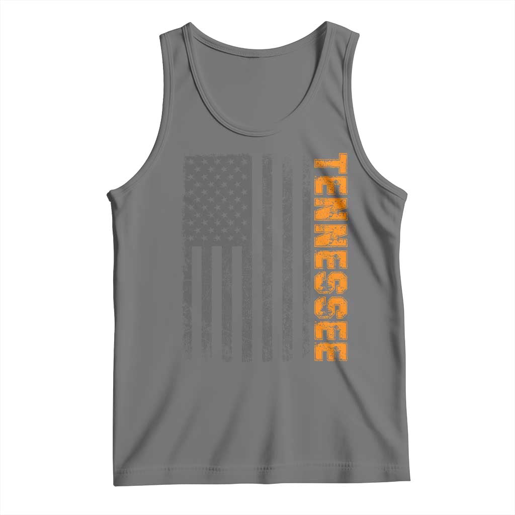 Vintage Tennessee Tank Top Retro Orange TN USA Flag Patriotic US State