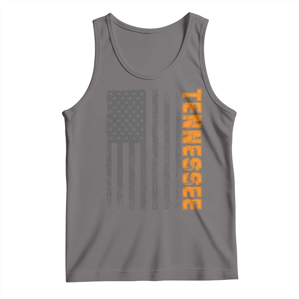 Vintage Tennessee Tank Top Retro Orange TN USA Flag Patriotic US State