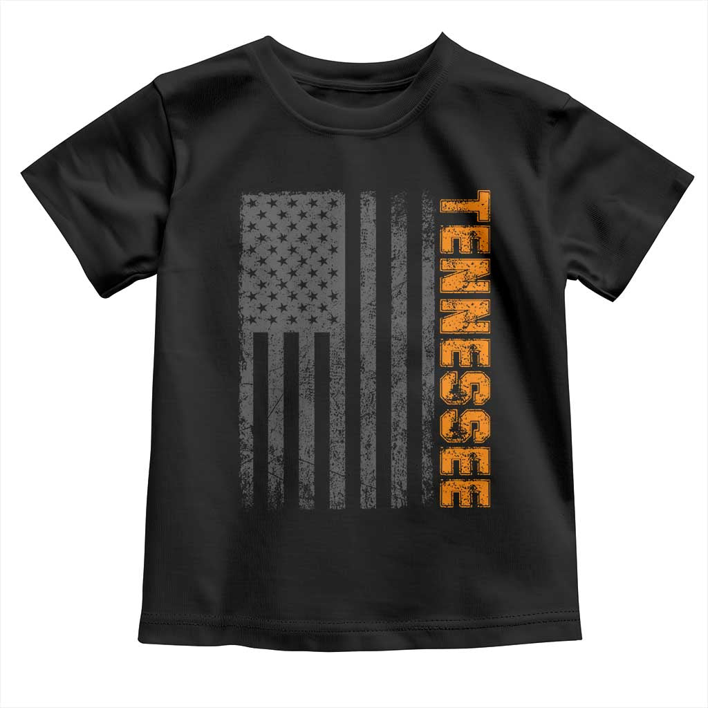 Vintage Tennessee Toddler T Shirt Retro Orange TN USA Flag Patriotic US State