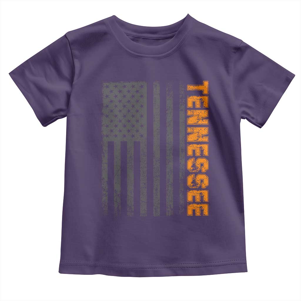Vintage Tennessee Toddler T Shirt Retro Orange TN USA Flag Patriotic US State