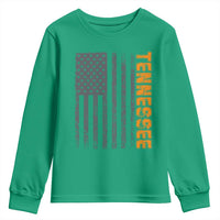 Vintage Tennessee Youth Sweatshirt Retro Orange TN USA Flag Patriotic US State