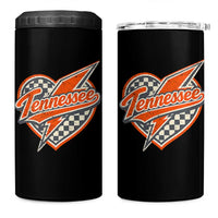 Vintage Tennessee 4 in 1 Can Cooler Tumbler Checkered Heart Love TN Orange US State