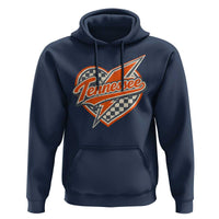 Vintage Tennessee Hoodie Checkered Heart Love TN Orange US State