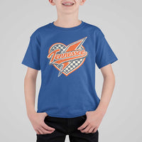 Vintage Tennessee T Shirt For Kid Checkered Heart Love TN Orange US State