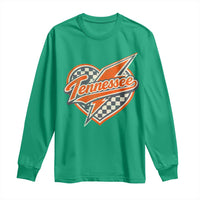 Vintage Tennessee Long Sleeve Shirt Checkered Heart Love TN Orange US State