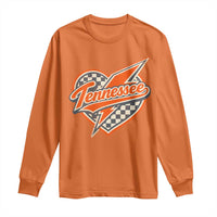 Vintage Tennessee Long Sleeve Shirt Checkered Heart Love TN Orange US State