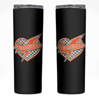 Vintage Tennessee Skinny Tumbler Checkered Heart Love TN Orange US State