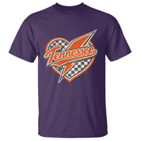 Vintage Tennessee T Shirt Checkered Heart Love TN Orange US State