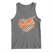 Vintage Tennessee Tank Top Checkered Heart Love TN Orange US State