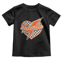 Vintage Tennessee Toddler T Shirt Checkered Heart Love TN Orange US State
