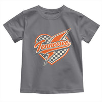 Vintage Tennessee Toddler T Shirt Checkered Heart Love TN Orange US State