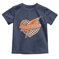 Vintage Tennessee Toddler T Shirt Checkered Heart Love TN Orange US State