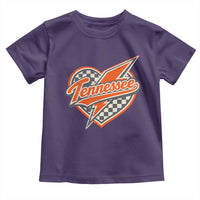 Vintage Tennessee Toddler T Shirt Checkered Heart Love TN Orange US State