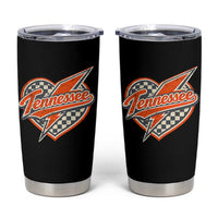 Vintage Tennessee Tumbler Cup Checkered Heart Love TN Orange US State