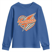 Vintage Tennessee Youth Sweatshirt Checkered Heart Love TN Orange US State