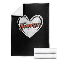 Vintage Tennessee Throw Blanket Heart Graphic TN Orange US State