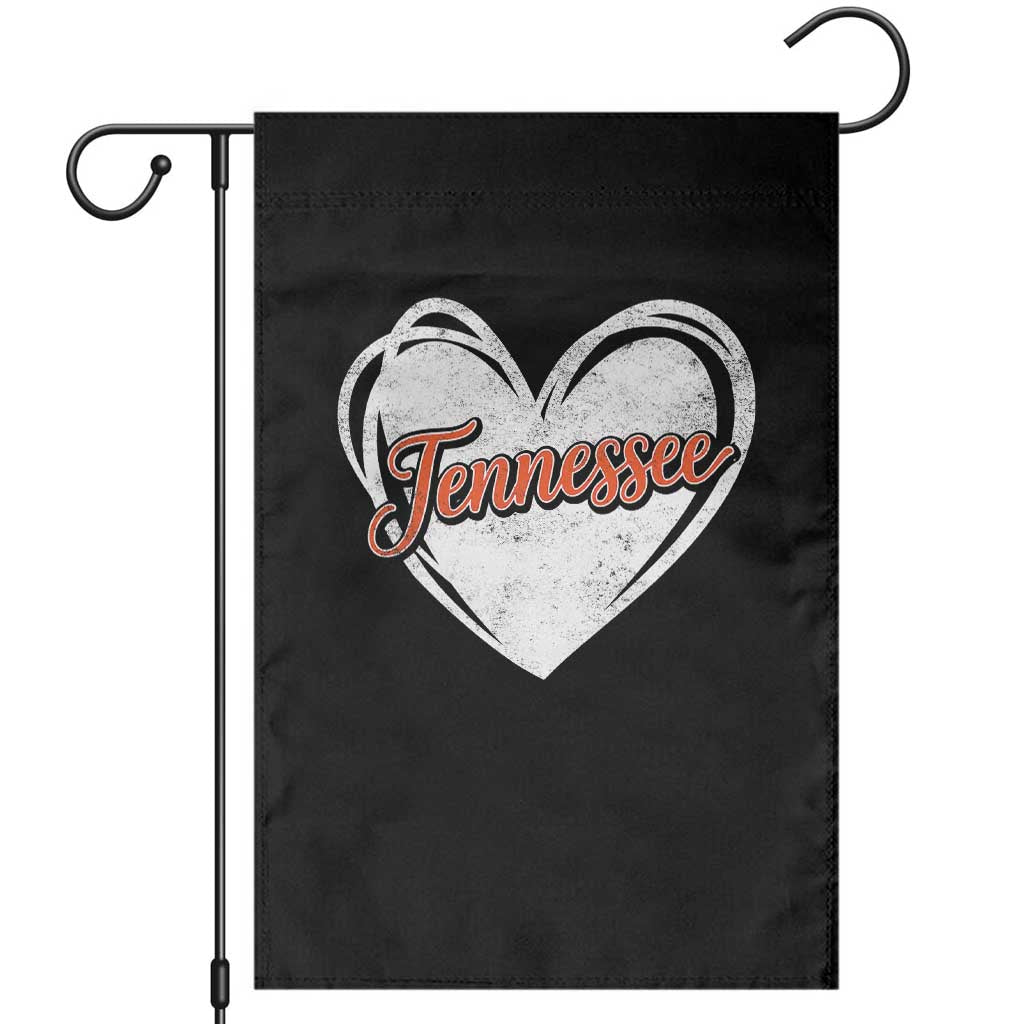 Vintage Tennessee Garden Flag Heart Graphic TN Orange US State