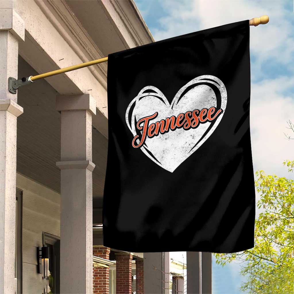 Vintage Tennessee Garden Flag Heart Graphic TN Orange US State