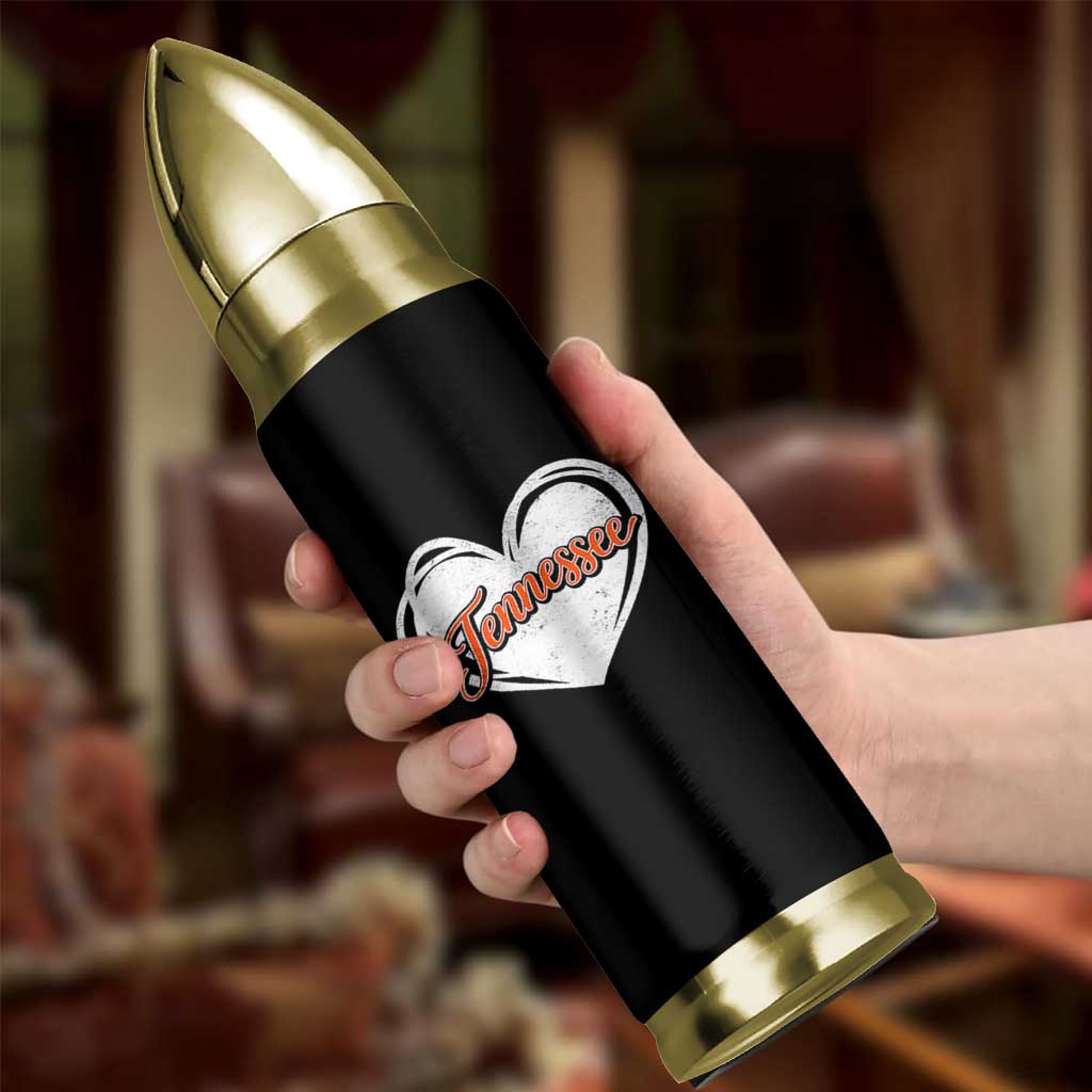 Vintage Tennessee Bullet Tumbler Heart Graphic TN Orange US State