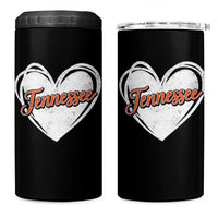 Vintage Tennessee 4 in 1 Can Cooler Tumbler Heart Graphic TN Orange US State