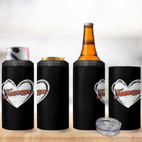 Vintage Tennessee 4 in 1 Can Cooler Tumbler Heart Graphic TN Orange US State