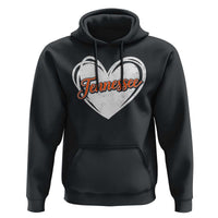 Vintage Tennessee Hoodie Heart Graphic TN Orange US State