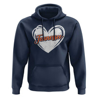 Vintage Tennessee Hoodie Heart Graphic TN Orange US State