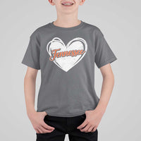 Vintage Tennessee T Shirt For Kid Heart Graphic TN Orange US State