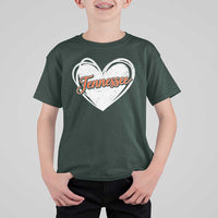 Vintage Tennessee T Shirt For Kid Heart Graphic TN Orange US State